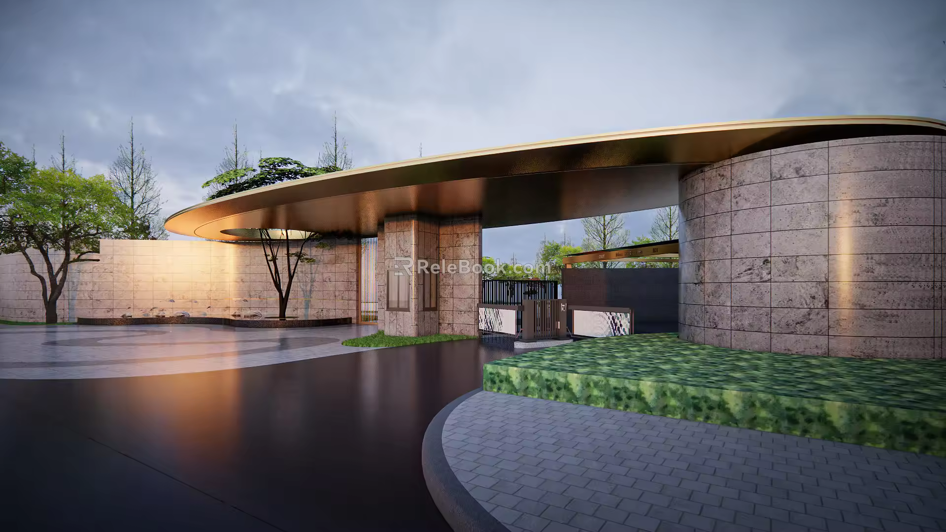 Modern gate high-end residential gate 3d model