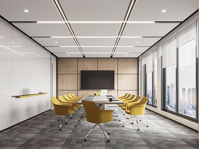 Modern Meeting Room Meeting Table and Chair 3d model