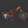 KULL Red And Orange Mountain Bike With Black Wheels And Seat