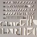 French Line Gypsum Line Ceiling Corner Cornice Line Top Corner Yin Corner Skirting Line Decorative Line 3d model