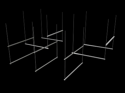 Industrial Equipment Metal Frame Structures With Geometric Design For Support Components 3d model