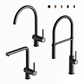 Black Kitchen Faucets With Different Modern And Contemporary Design Styles 3d model