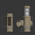 Beige Lanterns As Daily Electrical Appliances With Different Designs And Handle For Outdoor Use