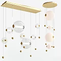 Modern chandelier abacus hubbardton forge lum libra 3d model