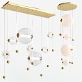 Modern chandelier abacus hubbardton forge lum libra 3d model