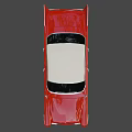 Red Vintage Classic Car With White Roof And Chrome Accents Design