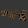 Three Rustic Wooden Storage Crates For Home Organizing And Decor