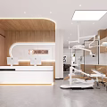 Modern Dental Clinic Interior With Treatment Chairs Cabinets And Sofas