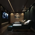 Relaxing SPA Sauna Lounge With Modern Design Comfortable Seating Large TV And Warm Lighting