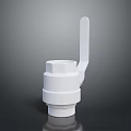 Durable White Plastic Cap With Handle And Threaded Base Structure