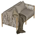 Modern double sofa 3d model