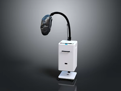 Modern Professional Equipment With White Main Body Flexible Black Arm Black Head And Stable Base 3d model