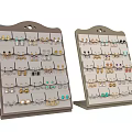 Multi Layer Jewelry Display Stand With Various Earrings Different Styles And Colors 3d model