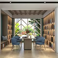 Creative Book Art Design Interior With Shelves Artworks Seats And Natural Light