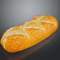 Freshly Baked Golden Brown Loaf Bread With Crusty Texture And Scored Surface