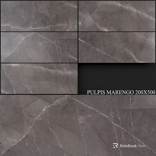 PULPIS MARENGO 200X500 Gray Marble Texture Building Components For Interior Design 3d model 