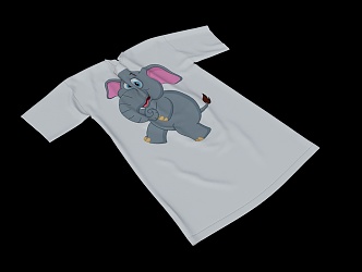 T-shirt clothing short sleeve 3d model