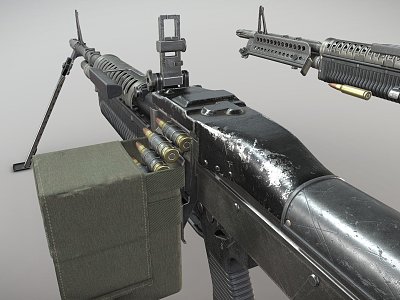 M60 light machine gun model