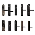 Various Modern Electronic Door Handles in Black and Brown Designs for Home Security