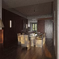 Modern Cozy Open Living And Dining Room With Large Window Soft Sofa And Wooden Flooring