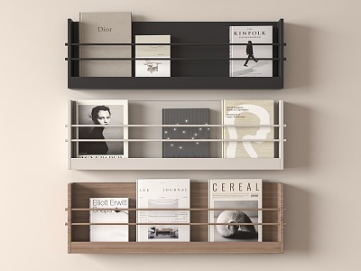 Bookshelf Books 3d model