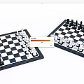 Two Chessboards with Black White Pieces for Classic Board Game Entertainment