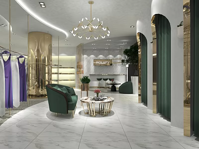 Modern Luxury Shower Sauna Interior With Marble Accents And Golden Decor 3d model