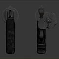 Two Black Revolvers Weapon With Metallic Finish And Textured Grip Design