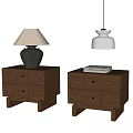 Bedside Table Lamp Bedside Chandelier 3d model