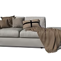 Modern chaise longue sofa double sofa recliner 3d model