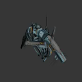 Futuristic Mechanical Structure With Rotating Gears Metallic Joints And Mechanical Appendages
