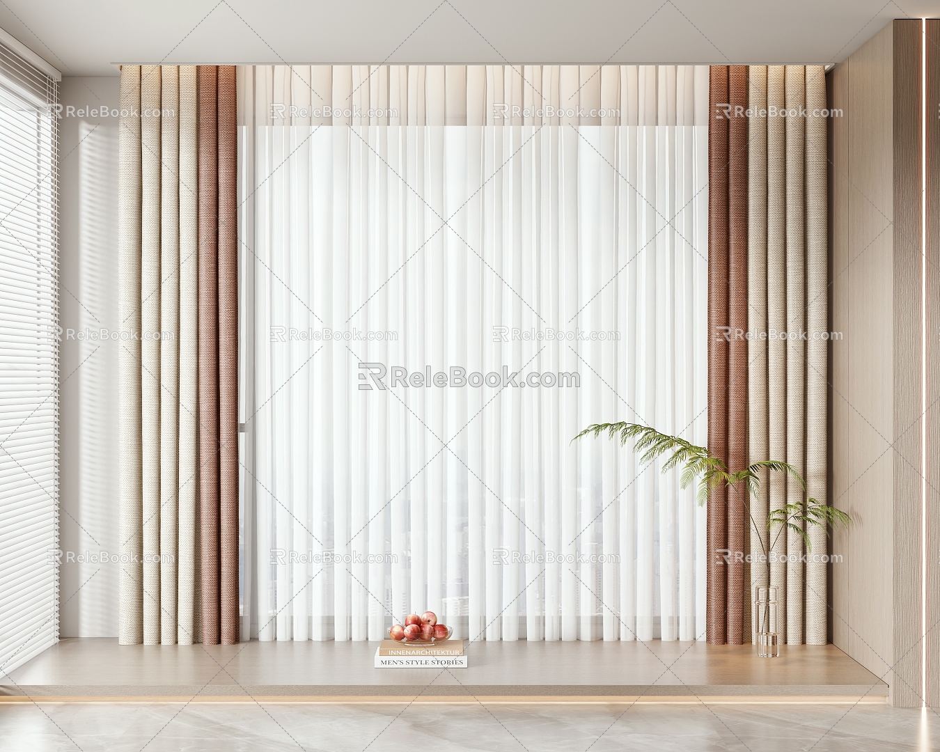 Modern Curtains 3d model