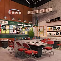 Retro Hot Pot String Shop 3d model