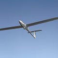 Smart Machine Glider Flying Gracefully Through Clear Open Blue Sky 3d model