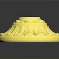 Golden Artistic Sculpture Carving With Detailed Intricate Patterns And Smooth Surface