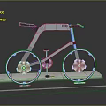 Innovative Sports Equipment Bicycle Design With Aerodynamic Frame And Illuminated Display Platform