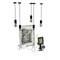 Stylish Decorative Ornament Combination With Pendant Lights Picture Frame Vase And Glass Cups