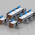 Modern Monitoring Room With Multiple Workstations Computer Monitors And Ergonomic Chairs