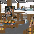 Modern Supermarket Department Store With Spacious Layout Organized Shelves And Varied Products