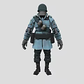 Machine Soldier Machine Warrior Game Character Cartoon Soldier Hand-painted Soldier Armored Soldier Armored Warrior Game Soldier Low Face Number Low Model Simple Model Cartoon 3d model