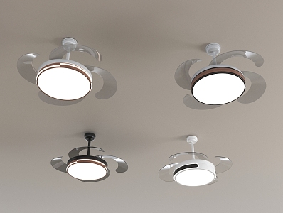 Modern fan light 3d model