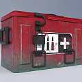 Red Metal First Aid Box For Emergency Medical Supplies Storage