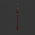 Mythical Flaming Axe With Red Handle And Sharp Decorative Edges 3d model