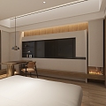 Modern Room Hotel King Room 3d model