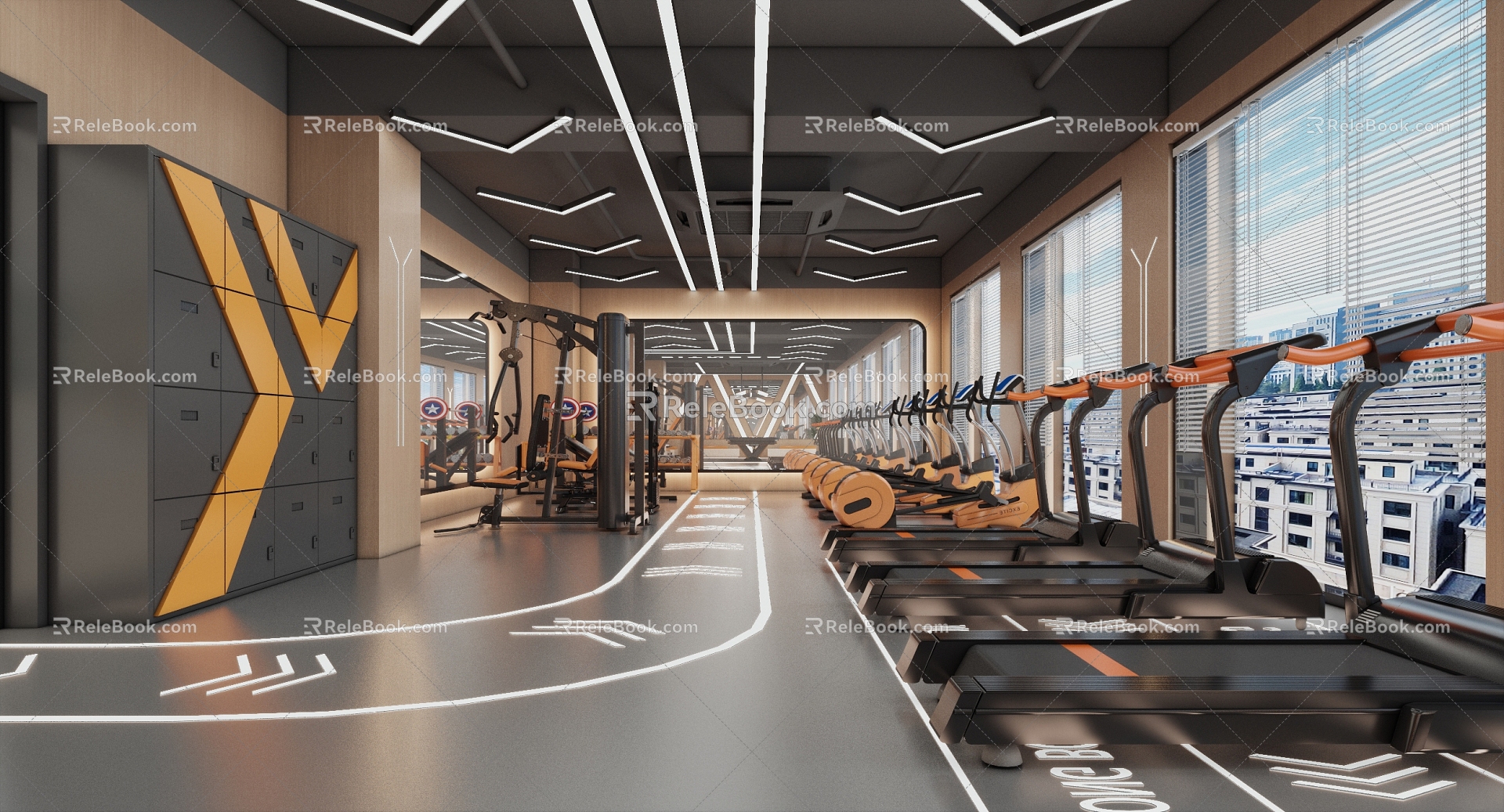 Modern Gym 3d model