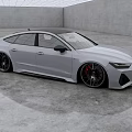 White Sports Car With Sleek Body Black Wheels And Red Calipers In Modern Indoor Studio