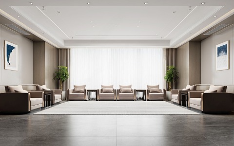 Modern Reception Room VIP Room 3d model