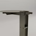 Modern Side Tables With Round Tops And Metal Frames In Silver And Black Finishes