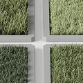 Grass Tiles In Various Green Shades With Square Shape And Scattered Blades