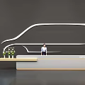 SAIC MAXUS Wide body Light Bus Stage Presentation With Colorful Backdrop And Vehicle